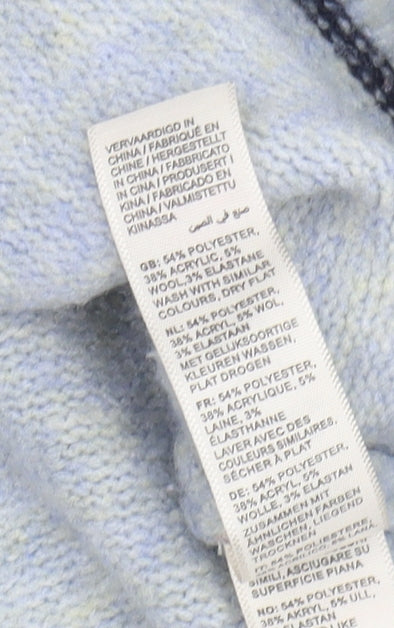 FatFace Girls Striped Pullover Jumper - Blue, Beige, 5-6 Years