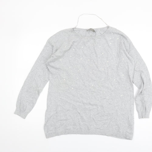 Oasis Women's Grey Pullover Jumper, Size S