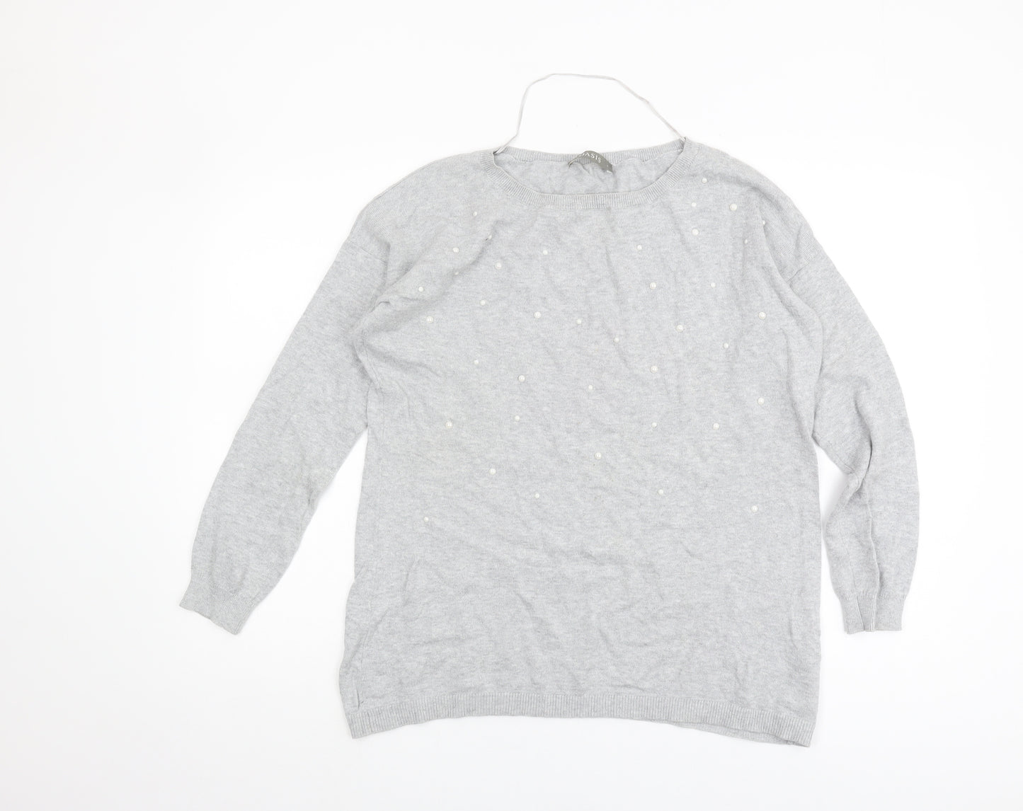 Oasis Women's Grey Pullover Jumper, Size S