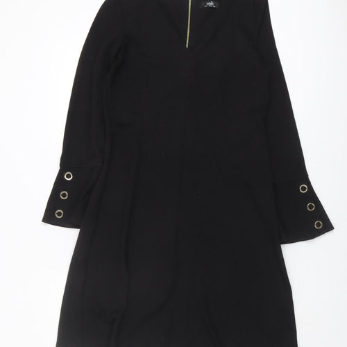 Wallis Women's Black Long Sleeve Dress, Size 10