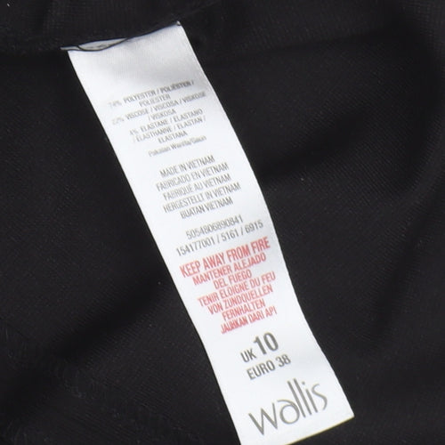 Wallis Women's Black Long Sleeve Dress, Size 10