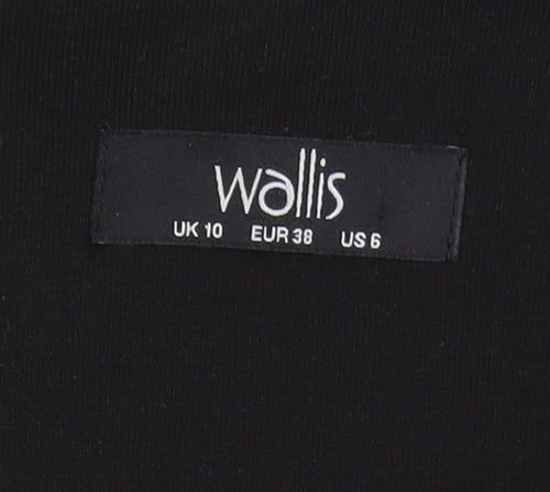 Wallis Women's Black Long Sleeve Dress, Size 10