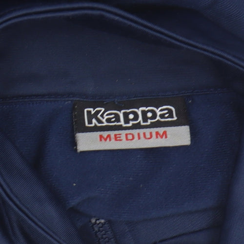 Kappa Men's Blue Basic Jacket M - Casual, Full Zip, Logo