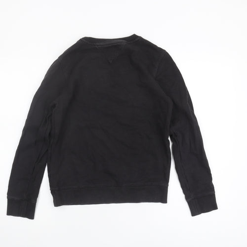 Tommy Hilfiger Boys Black Logo Sweatshirt - Size S