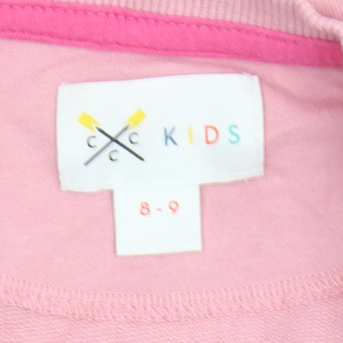Crew Clothing Company Girls Pink Pullover Sweatshirt 8-9 Years Crew Neck