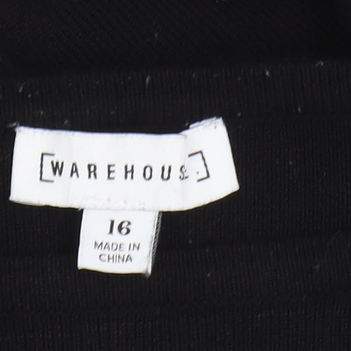 Warehouse Women's Black Pullover Jumper, Size 16