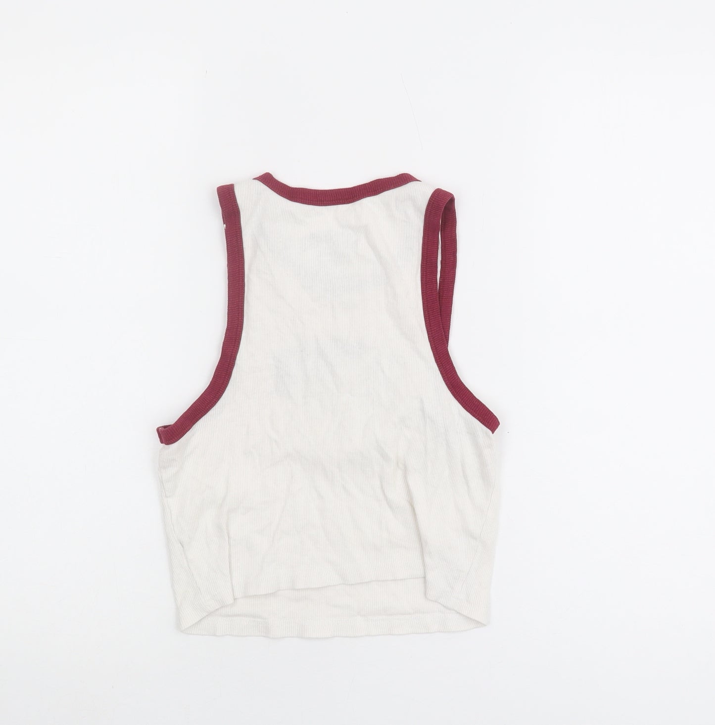 Harvard Unisex White Ringer Tank Top S - Casual Cotton Comfort