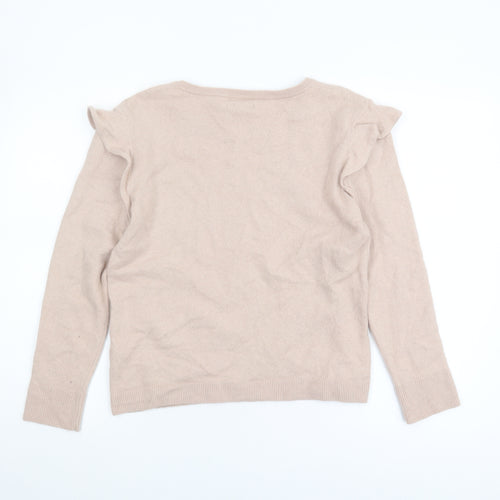 Massimo Dutti Women's Beige Pullover Jumper, Size L