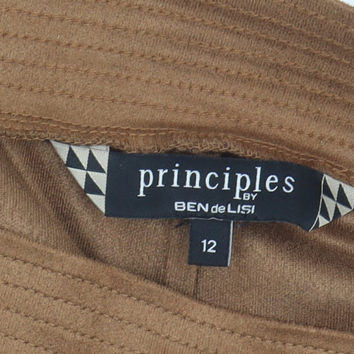 Principles by Ben de Lisi Women's Brown A-Line Skirt Size 12
