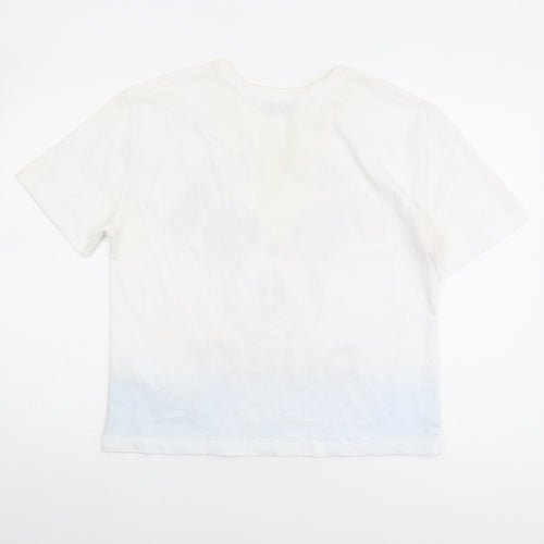 Zara Disney Women's White Mickey Mouse T-Shirt Size 8