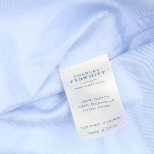 Charles Tyrwhitt Men's Blue Extra-Slim Fit Shirt 16.5