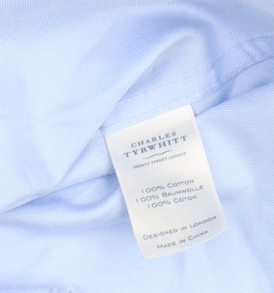 Charles Tyrwhitt Men's Blue Extra-Slim Fit Shirt 16.5