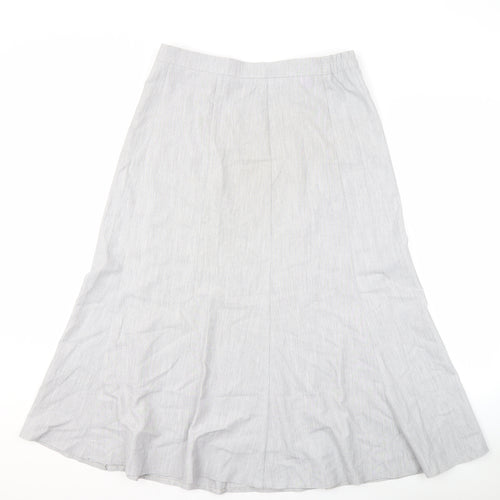 TIME Collection Women's Grey Midi Straight Skirt Size 14