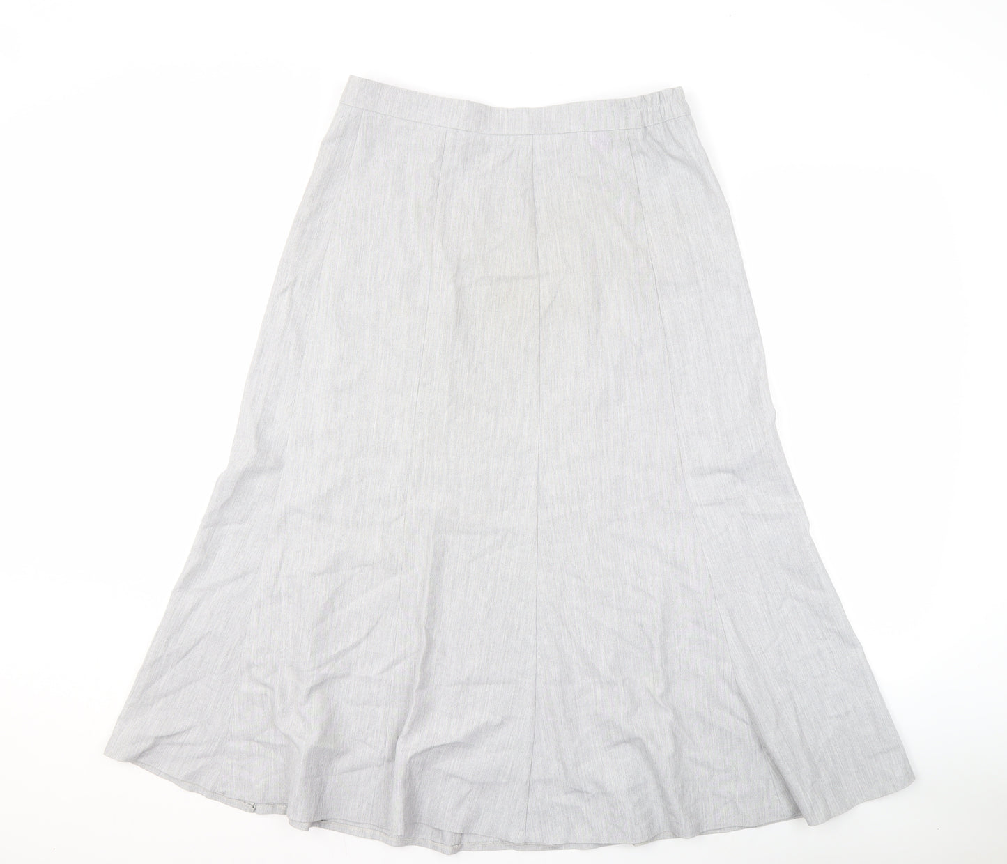TIME Collection Women's Grey Midi Straight Skirt Size 14
