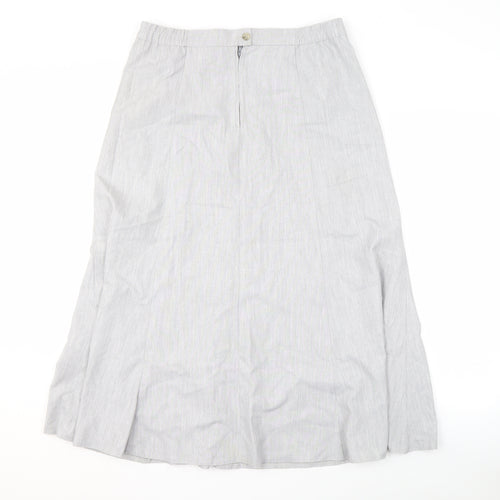 TIME Collection Women's Grey Midi Straight Skirt Size 14