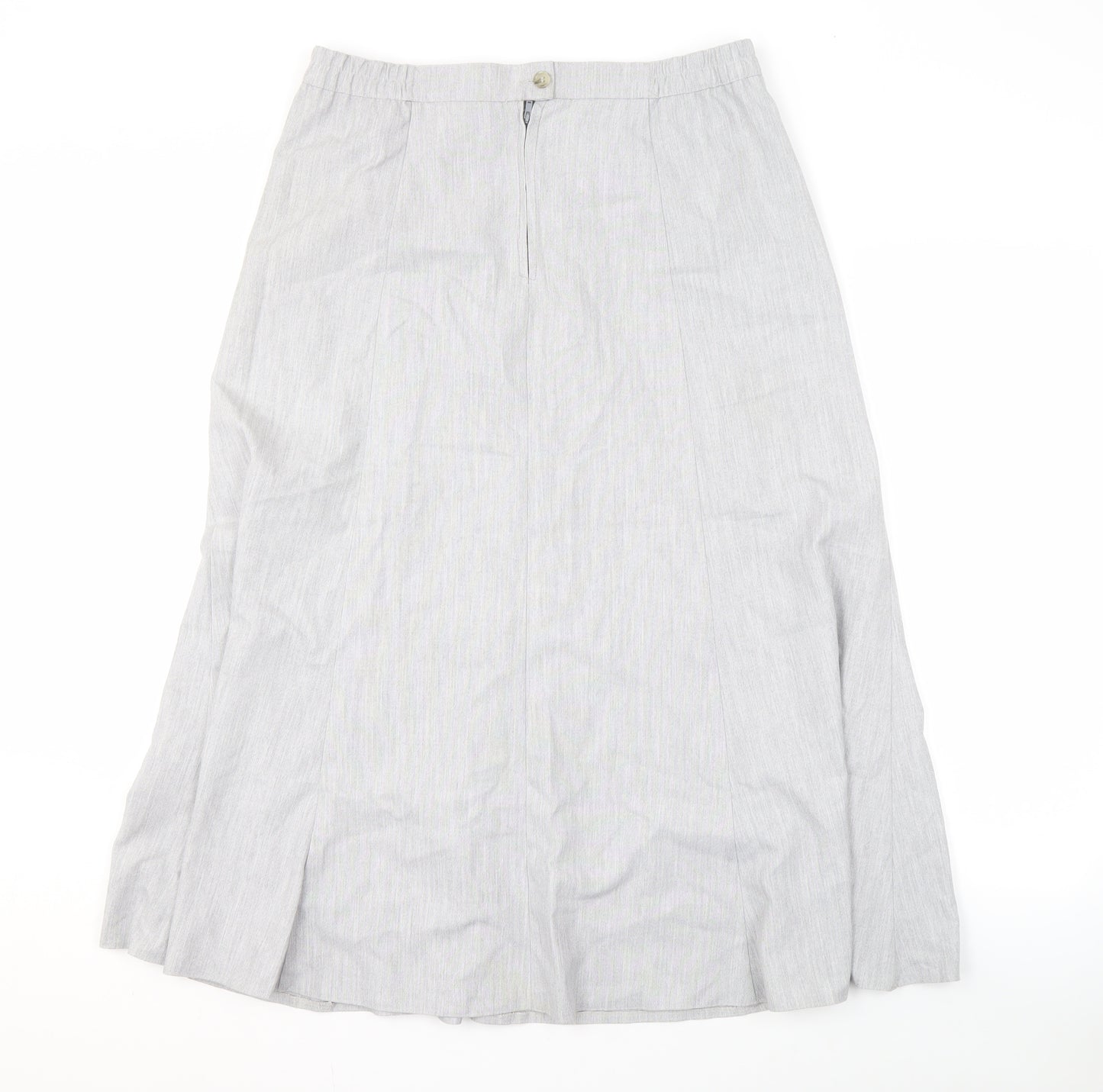 TIME Collection Women's Grey Midi Straight Skirt Size 14