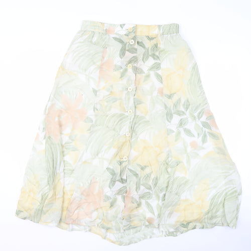 Jean Claire Women's Multicoloured Floral A-Line Skirt