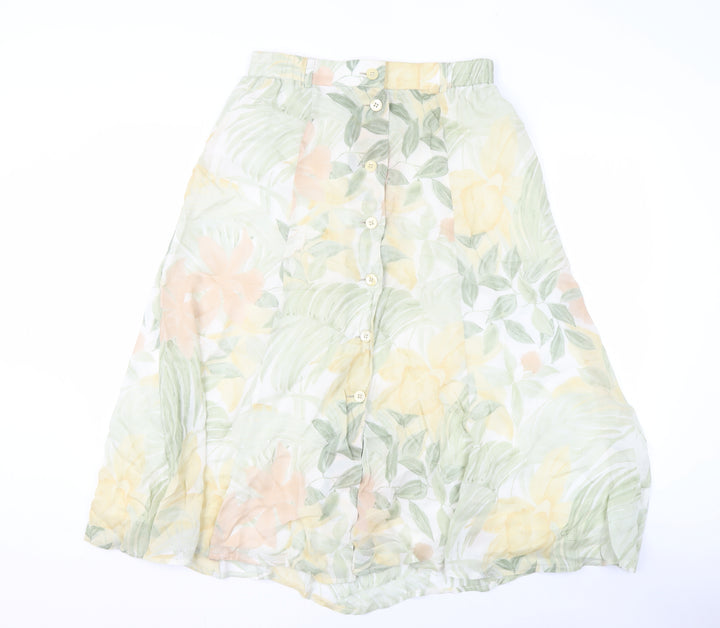 Jean Claire Women's Multicoloured Floral A-Line Skirt