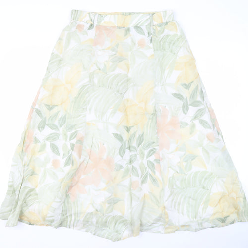 Jean Claire Women's Multicoloured Floral A-Line Skirt