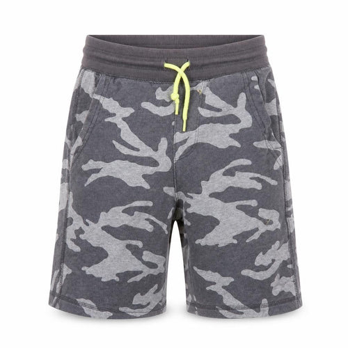 GapKids Boys' Grey Camo Sweat Shorts, Size 6-7, Elastic Waist