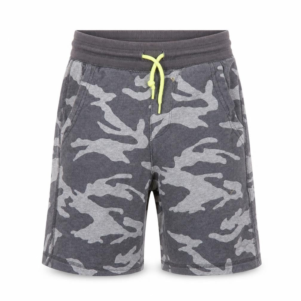GapKids Boys' Grey Camo Sweat Shorts, Size 6-7, Elastic Waist