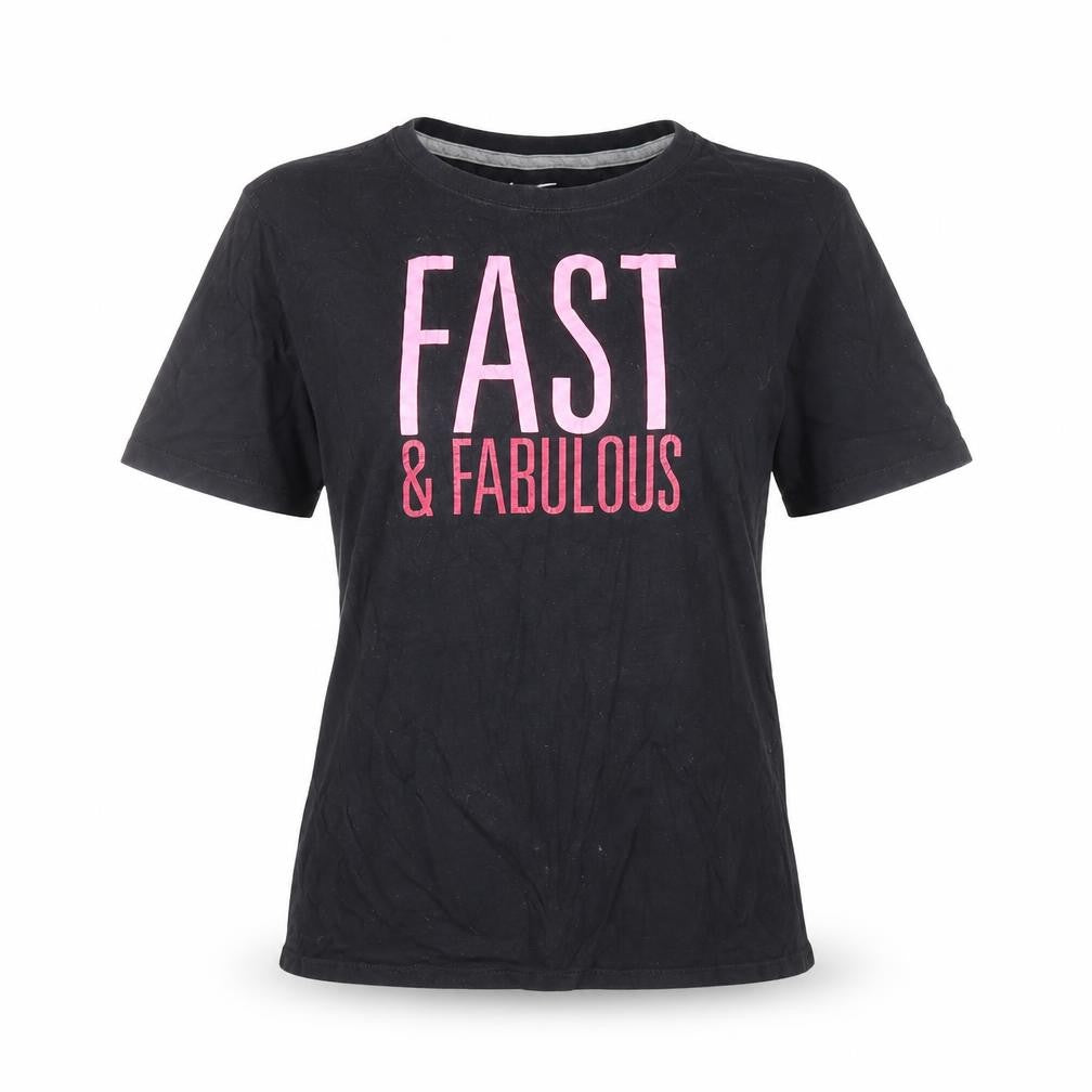 Front view of Nike Women's Black T-Shirt L - Slim Fit, Fast & Fabulous