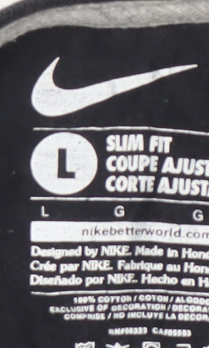 Nike Women's Black T-Shirt L - Slim Fit, Fast & Fabulous