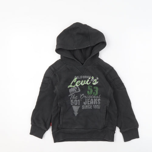 Levi's Boys Black Hoodie, Size 4 Years, Pullover Style