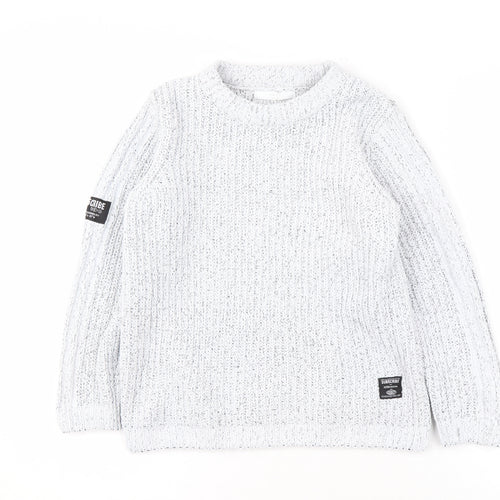 Next Boys Grey Chunky-Knit Pullover Jumper, Size 8 Years