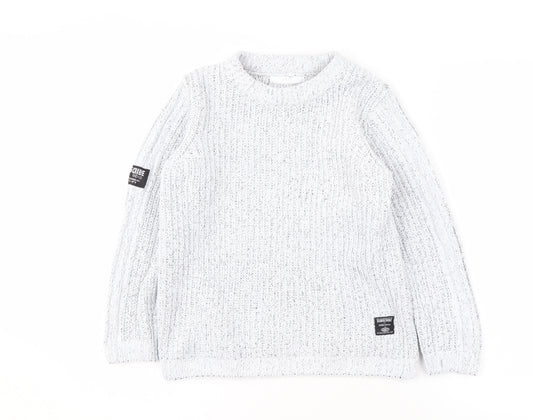Next Boys Grey Chunky-Knit Pullover Jumper, Size 8 Years