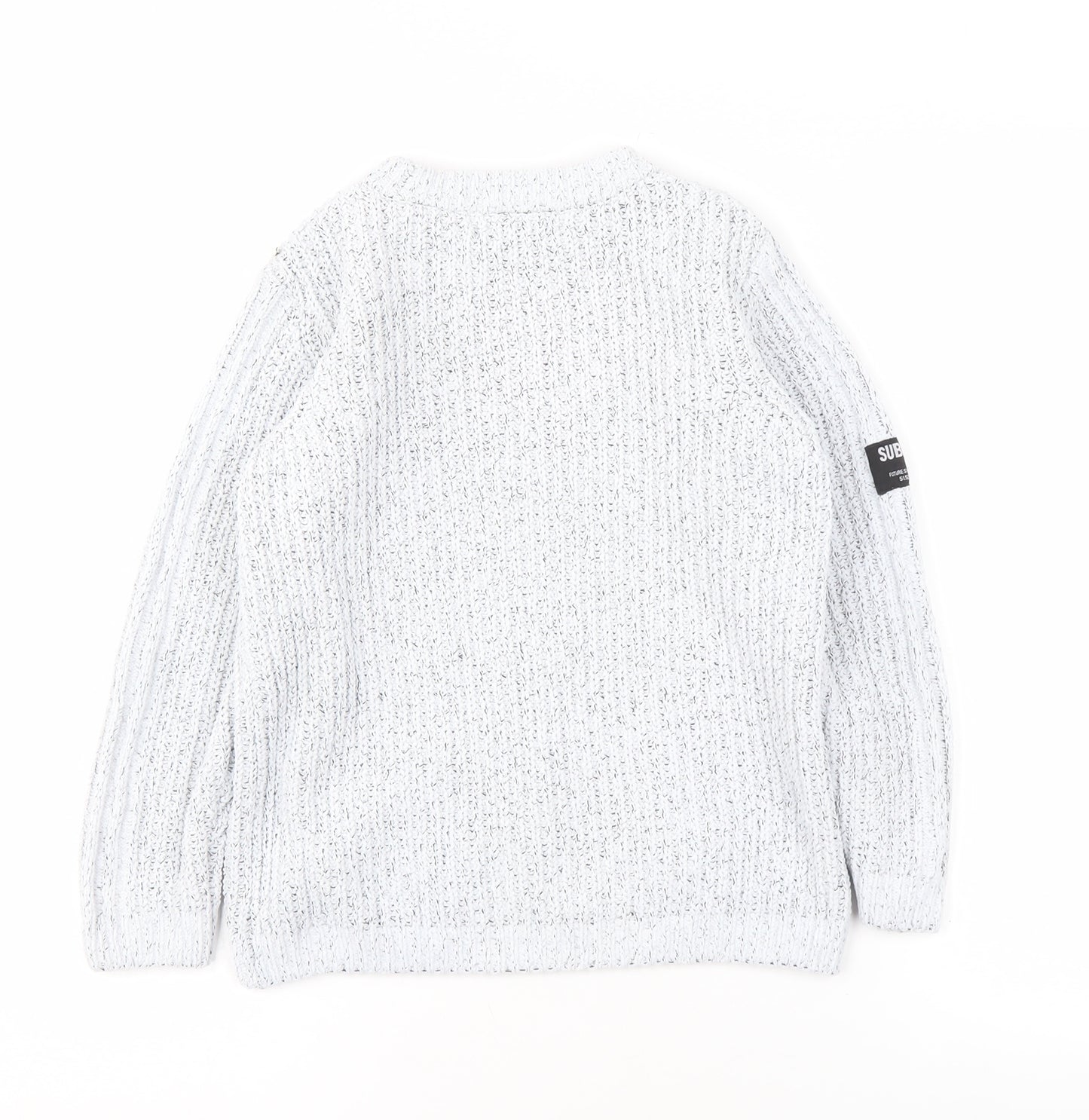 Next Boys Grey Chunky-Knit Pullover Jumper, Size 8 Years