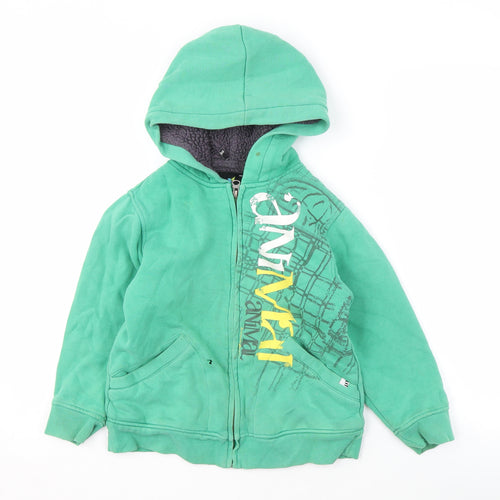 Animal Boys Green Full Zip Hoodie 2XS Graphic Print Casual