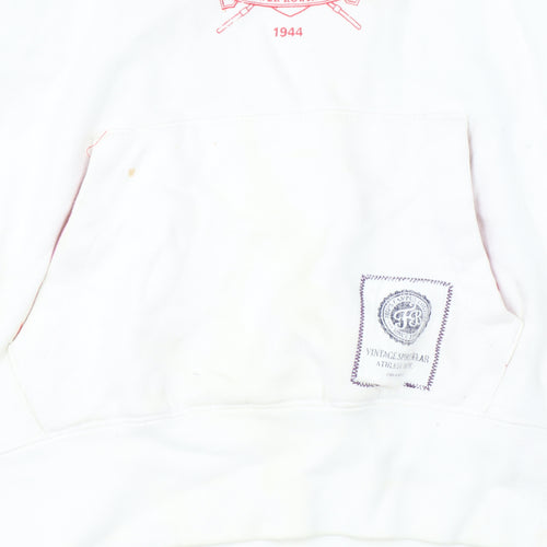 Fred's Unisex White Medium College Hoodie