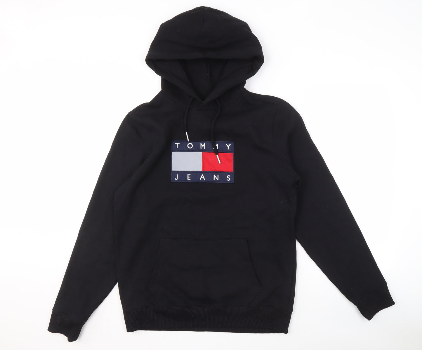 Tommy Jeans Men's Black M Hoodie Logo Pullover Fleece