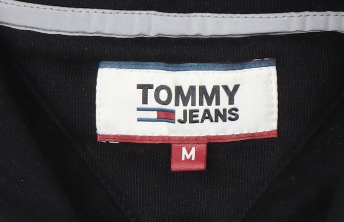 Tommy Jeans Men's Black M Hoodie Logo Pullover Fleece
