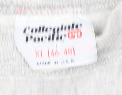 Collegiate Pacific Men's XL Grey Pullover Sweatshirt