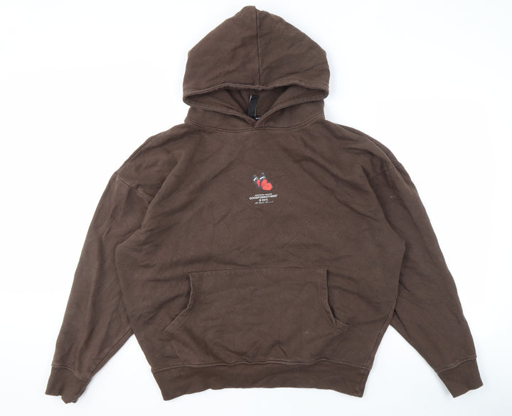 Good For Nothing Brown Pullover Hoodie, Size S, Unisex