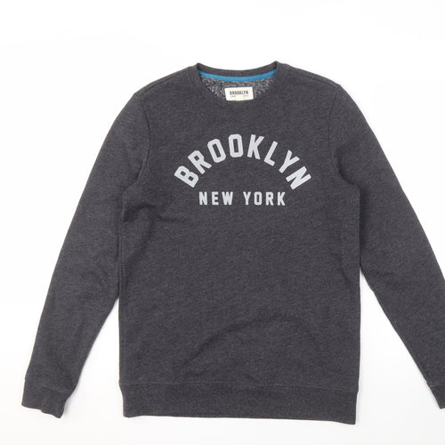 Brooklyn Industries Grey Logo Sweatshirt XS Unisex