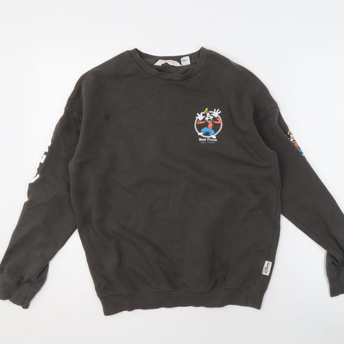 H&M Unisex Kids Black Disney Sweatshirt, 10-12 Years