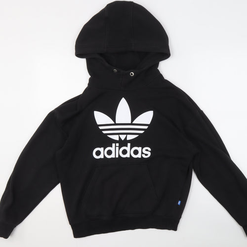 Adidas Men's Black XS Pullover Hoodie with Logo
