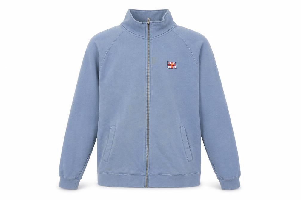 Front view of Fruit of the Loom Men's Blue Basic Jacket, size L