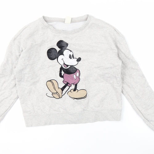 Disney Women's Grey Pullover Sweatshirt, S, Casual
