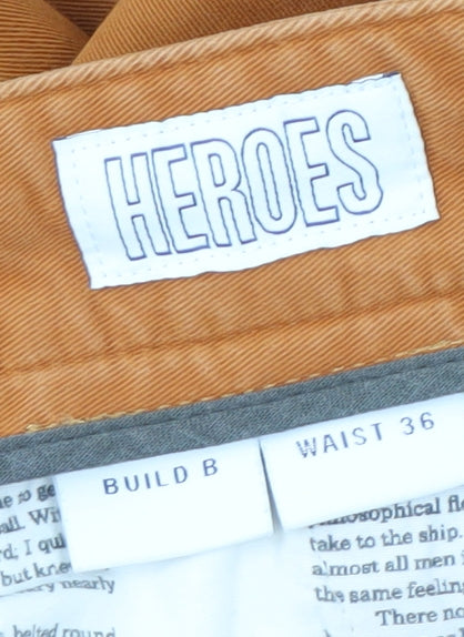 SPOKE Men's Orange Chino Trousers Size 36