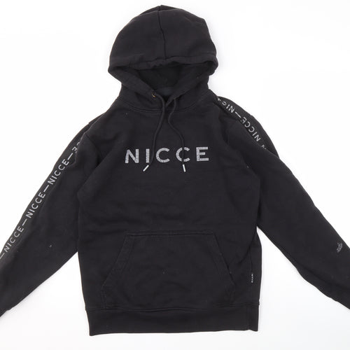 NICCE Men's Black S Pullover Hoodie, Graphic Print