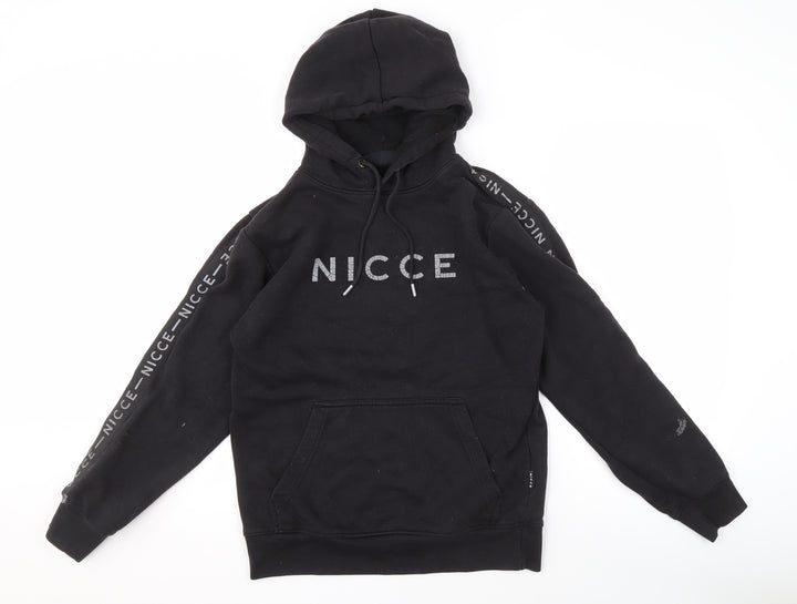 NICCE Men's Black S Pullover Hoodie, Graphic Print