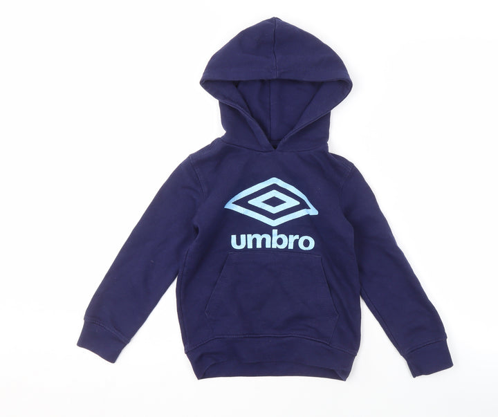 Umbro Boys Blue Pullover Hoodie Size 5-6 Years
