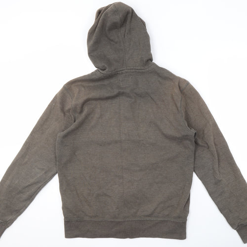 Gap Men's Grey Fleece Full Zip Hoodie Size S
