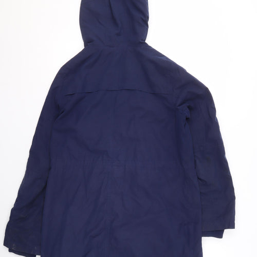 Oasis Women's Blue Anorak Jacket, Size S, Hooded Casual