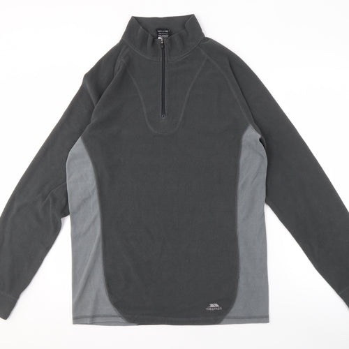 Trespass Men's Black 2XL 1/2 Zip Fleece Sweatshirt