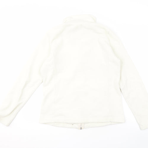 Uniqlo Women's White Full Zip Fleece Jacket M
